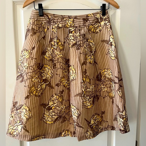 Ann Taylor LOFT Linen & Silk Mid Skirt Women’s Size 0 - Picture 1 of 16